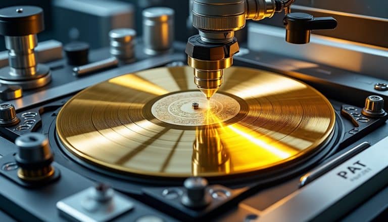 Fabrication d'un disque d'or : ce que contient réellement le cadre